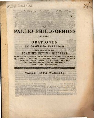 De pallio philosophico