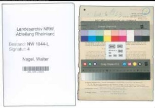 Entnazifizierung Walter Nagel , geb. 06.02.1920 ()