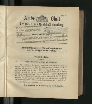 No. 39, 26. Februar 1915