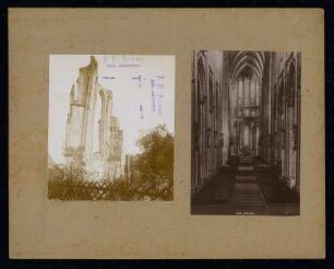 Zisterzienserkloster Walkenried, Walkenried; Dom, Köln: Choreste in Walkenried und Kölner Dom, Innenraum, Blick nach Osten
