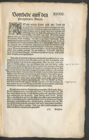 Vorrhede auff den Propheten Amos.