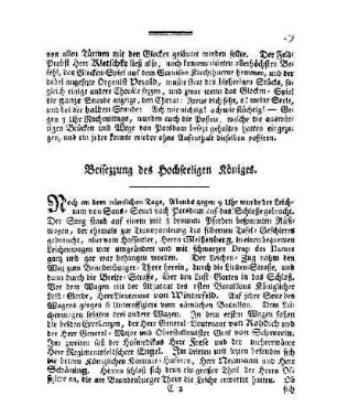 Beisezzung des Hochseeligen Königes