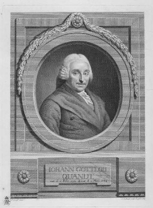 Quandt, Johann Gottlob : Bause, Johann Friedrich (1738-1814) nach Graff, Anton (1736-1813). Johann Gottlob Quandt (1721-1784, Kaufmann in Leipzig). Kupferstich, 286 x 215 mm, 1784