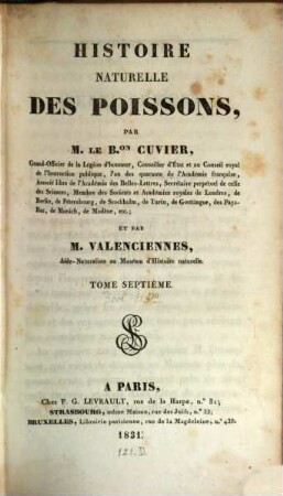 Histoire naturelle des poissons, 7