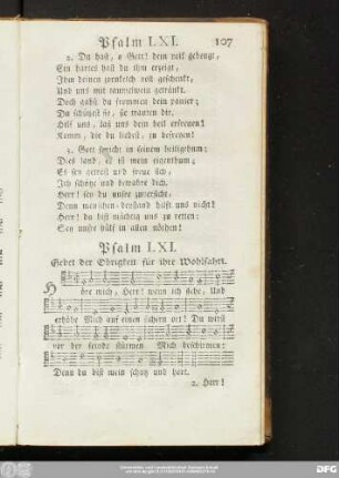 Psalm LXI. Gebet der Obrigkeit für ihre Wohlfahrt.