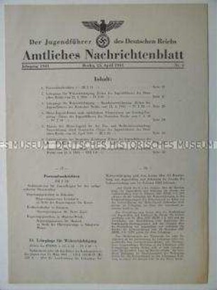 Nachrichtenblatt der HJ-Führung