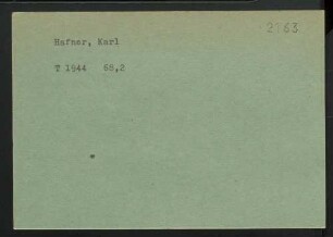 Hafner, Karl