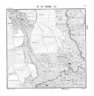 Kartenblatt NO XXXIII 40 Stand 1831
