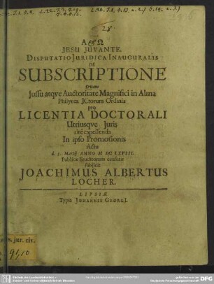 De subscriptione