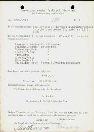 Lörcher, Friedrich