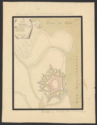 Plan de Roses avec le chateau de la Trinité