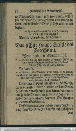 Das sechste Haupt-Stücke des Catechismi