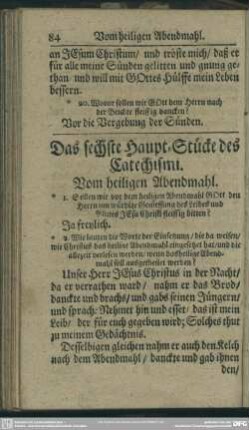 Das sechste Haupt-Stücke des Catechismi