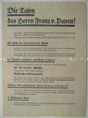 Propagandaflugblatt der NSDAP mit Aufruf zur Wahl Adolf Hitlers zum Reichspräsidenten 1932