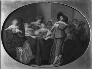 Gesellschaft musizierender Damen und Herren