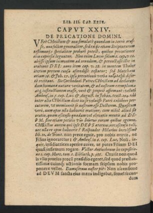 Caput XXIV. De Precatione Domini.