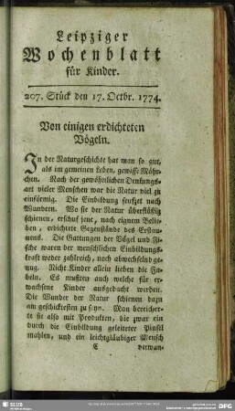 207. Stück den 17. Octbr. 1774