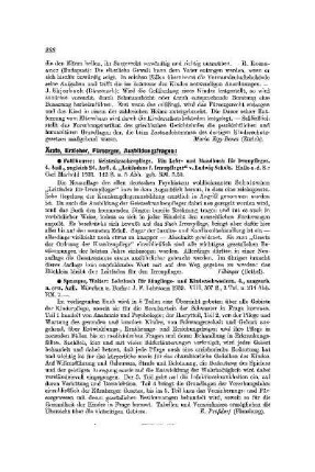 Ärzte, Erzieher, Fürsorger, Ausbildungsfragen