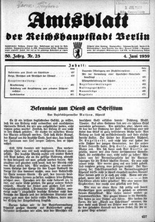 1939,23: Nr. 23, 4. Juni 1939