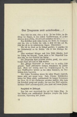 Das Programm wird unterbrochen...!