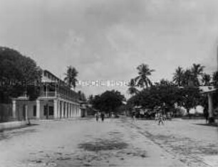 Die Marktstraße in Tanga