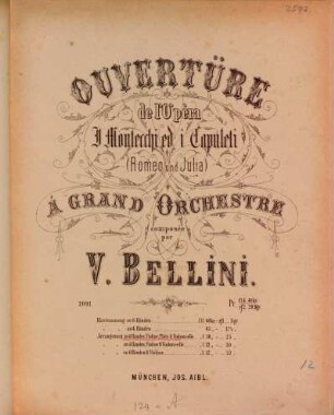 Ouverture de l'opéra "I Montecchi & i Capuleti" (Romeo & Julia)