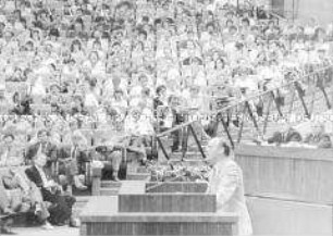 Redner aus Cottbus beim 13. Kongress der DSF im Palast der Republik (Berlin (Ost))