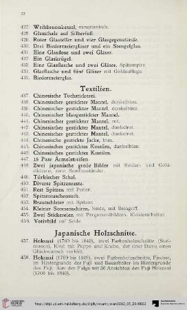 Textilien (Nr. 437-456)