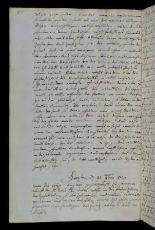 Freytag d 21 9bris 1727