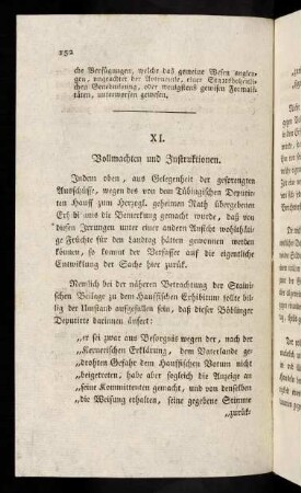 152-170, XI. Vollmachten und Instruktionen