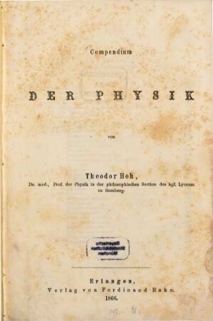Compendium der Physik