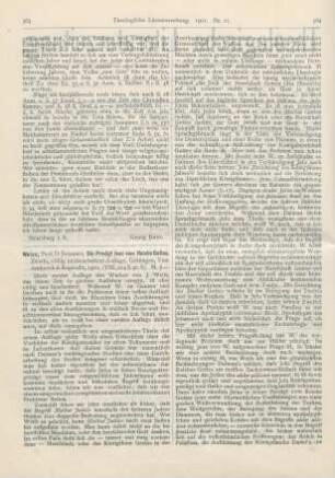 563-568 [Rezension] Weiss, Johannes, Die Predigt Jesu vom Reiche Gottes. Zweite, völlig neubearbeitete Auflage