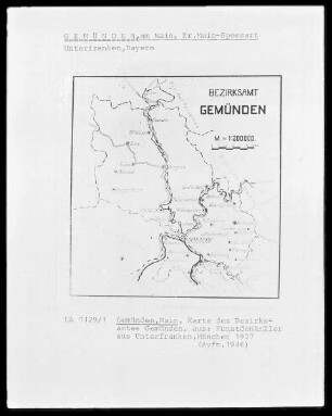 Gemünden, Main, Karte des Bezirkamtes Gemünden