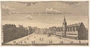 Der Marktplatz mit dem Alten Rathaus in Leipzig