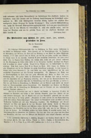 ¬Die¬ Welträtsel von Häckel, Dr., phil., med., jur., scient., Professor in Jena : (Schluß)