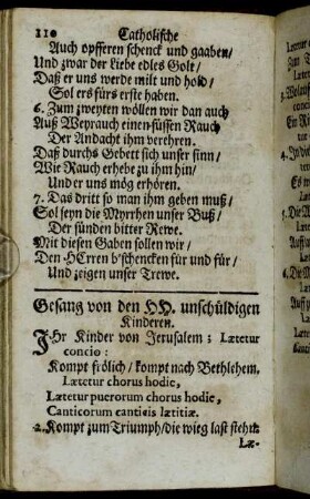 Gesang von den HH. unschüldigen Kinderen.