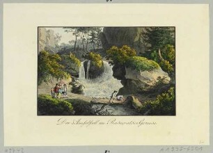 Der Amselfall im Amselgrund zwischen Rathewalde und Rathen in der Sächsischen Schweiz