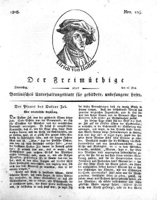 Nro. 105, Donnerstag, den 26. May 1808