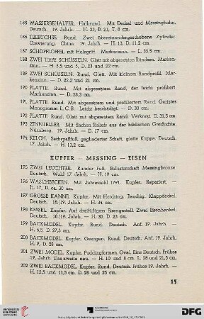 VI. Kupfer-Messing-Eisen (Nr. 195-216)