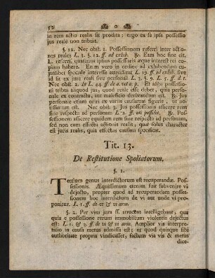 52-58, Tit. 13 De Restitutione Spoliatorum