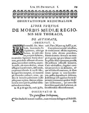 Liber Tertius. De Morbis Mediæ Regionis Seu Thoracis.