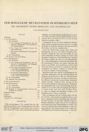 Neue Folge 7: Der bewegliche Metallpanzer im römischen Heer : Die Geschichte seiner Herkunft und Entwicklung