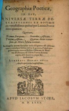 Geographia poetica ... : libri quatuor