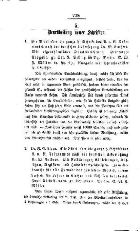 Beurtheilung neuer Schriften