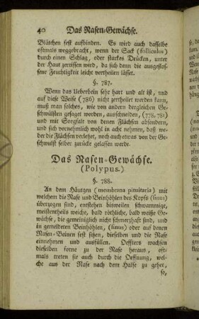 Das Nasen-Gewächse. (Polypus.)