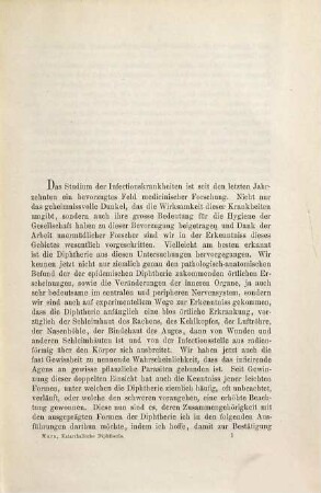 Die katarrhalische Diphtherie in ihren Beziehungen zu den schweren Formen der Diphtherie : Inaug.-Diss. (von München)
