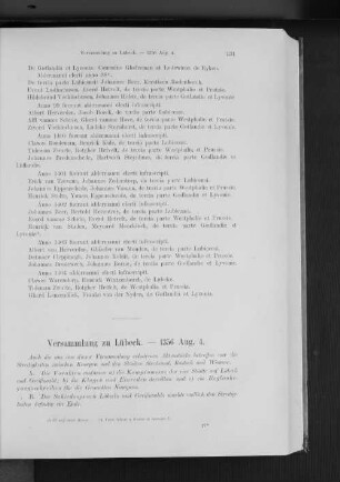 Versammlung zu Lübeck. - 1356 Aug. 4.
