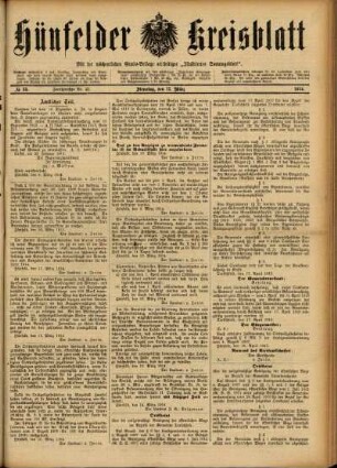 Ausgabe vom Dienstag, den 17. März 1914.