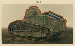 Foto eines kleinen französischen Tanks (Druck)