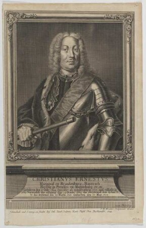 Bildnis des Christianvs Ernestvs, Markgraf von Brandenburg-Bayreuth